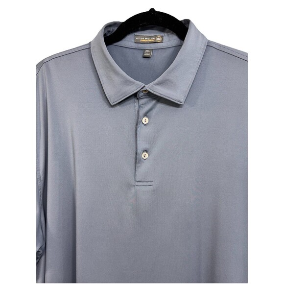 Peter Millar‎ Summer Comfort Golf Polo Shirt Mens XXL Gray Short Sleeve - Picture 5 of 7